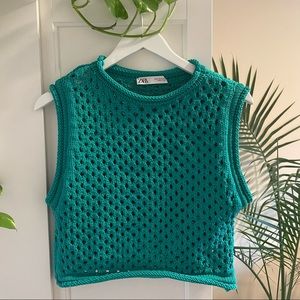 Zara Chunky Crochet Vest
